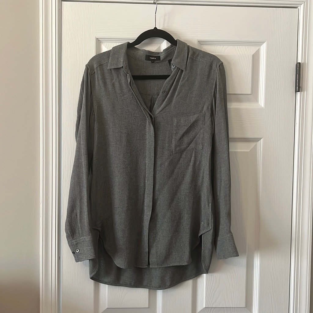 Theory Wool Button Down